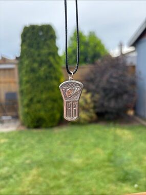 Thunderbird copper Pendant Necklace with Black Cord - new in box